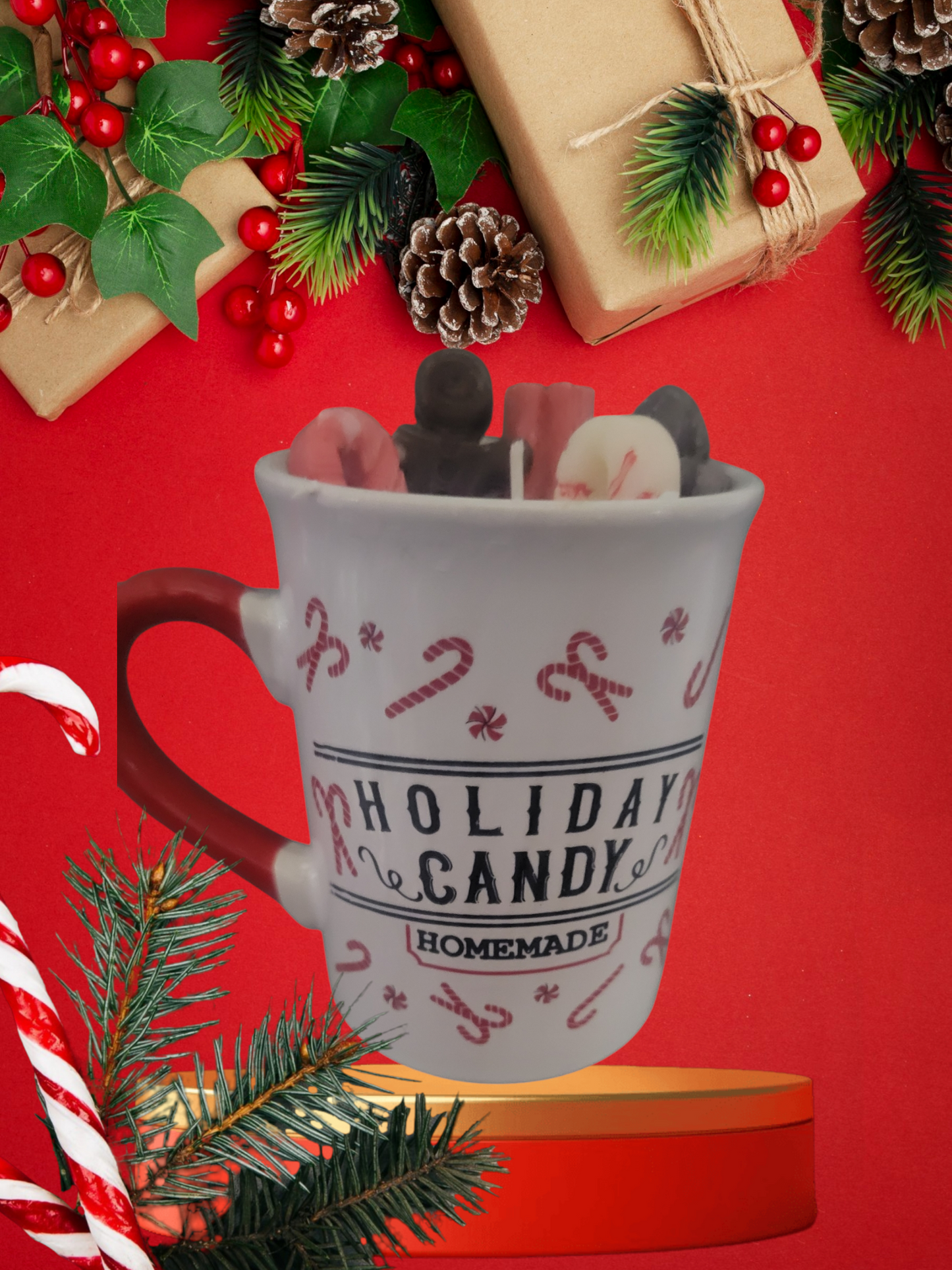 Gingerbread Peppermint  Candle