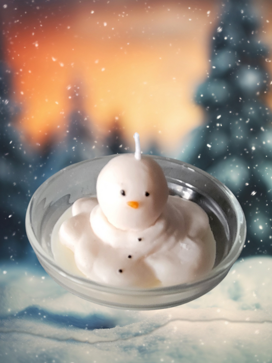 Melted snowman  candle